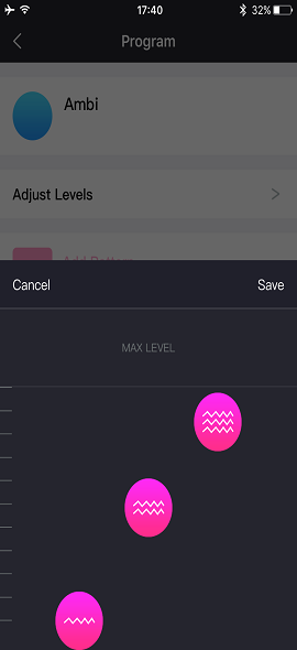 Lovense Remote -appens skærmbillede 3 stabile niveauer